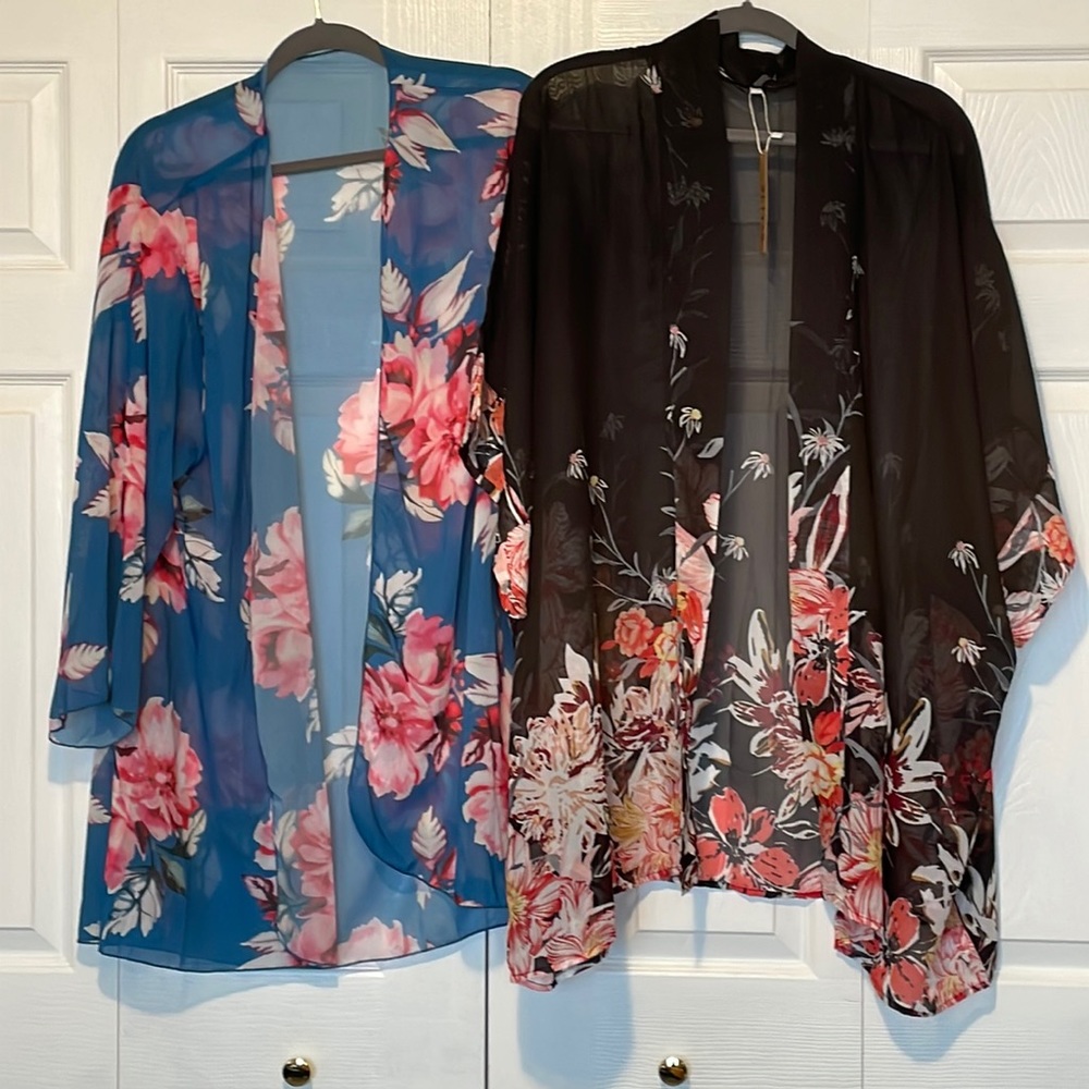 Two Kimono Cardigan Beach Swim Cover up Blouse